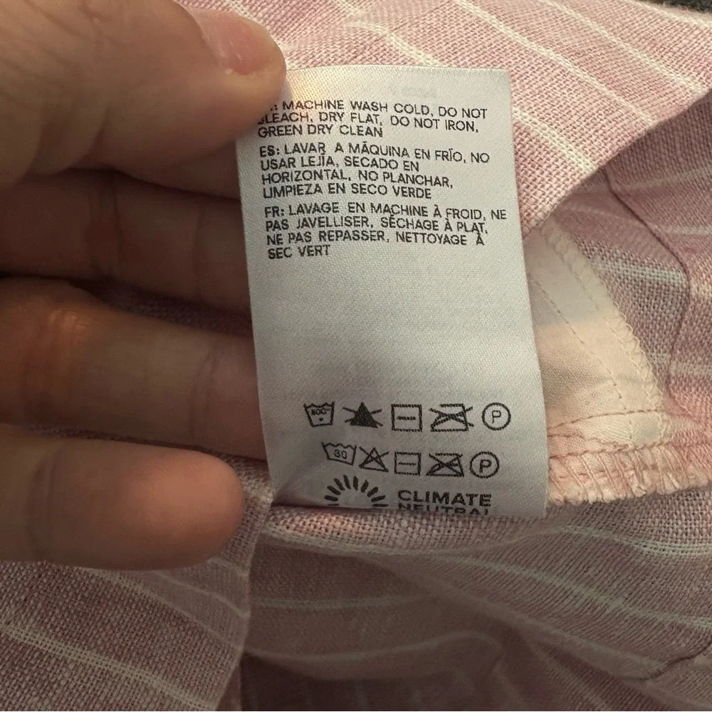 NWT Reformation Billy Linen Short Pink Baby Girl Striped Size XS - Picture 13 of 15